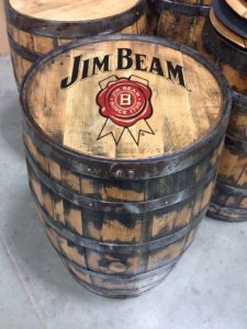 jim beam bourbon full size barrel